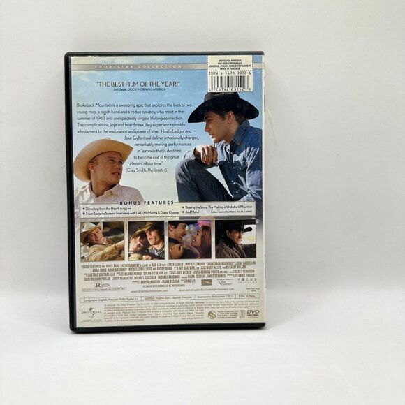 Brokeback Mountain DVD 2005 Drama Heath Ledger Jake Gyllenhaal Focus Widescreen - Picture 3 of 4